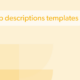 Job descriptions templates