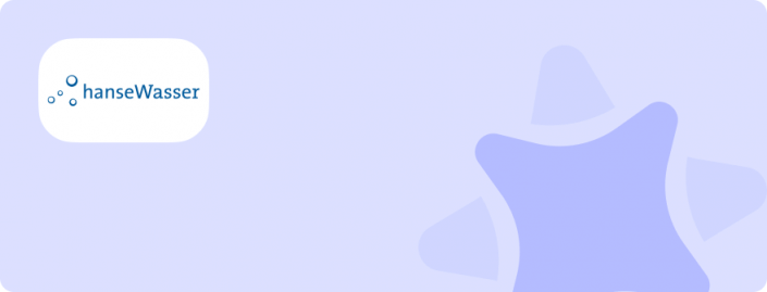 hanseWasser blue background