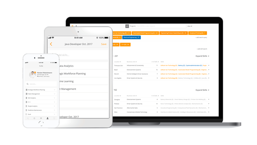 Skills management dashboard
